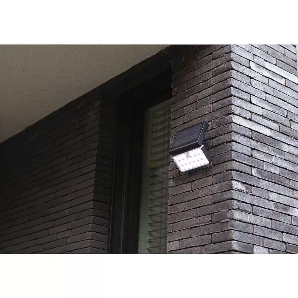 Luminaires Lutec Applique Murale D'Exterieur Lutec Tuda Led Noir, 1 Lumiere, Detecteur De Mouvement