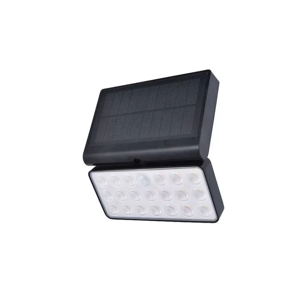 Luminaires Lutec Applique Murale D'Exterieur Lutec Tuda Led Noir, 1 Lumiere, Detecteur De Mouvement
