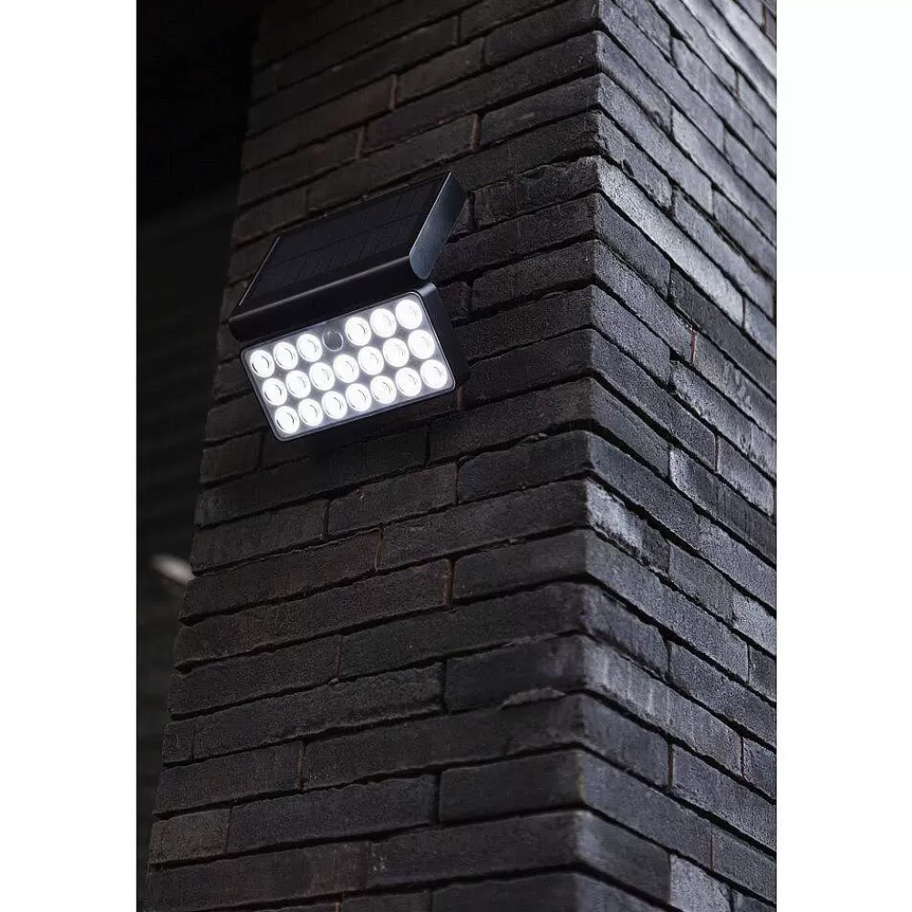 Luminaires Lutec Applique Murale D'Exterieur Lutec Tuda Led Noir, 1 Lumiere, Detecteur De Mouvement