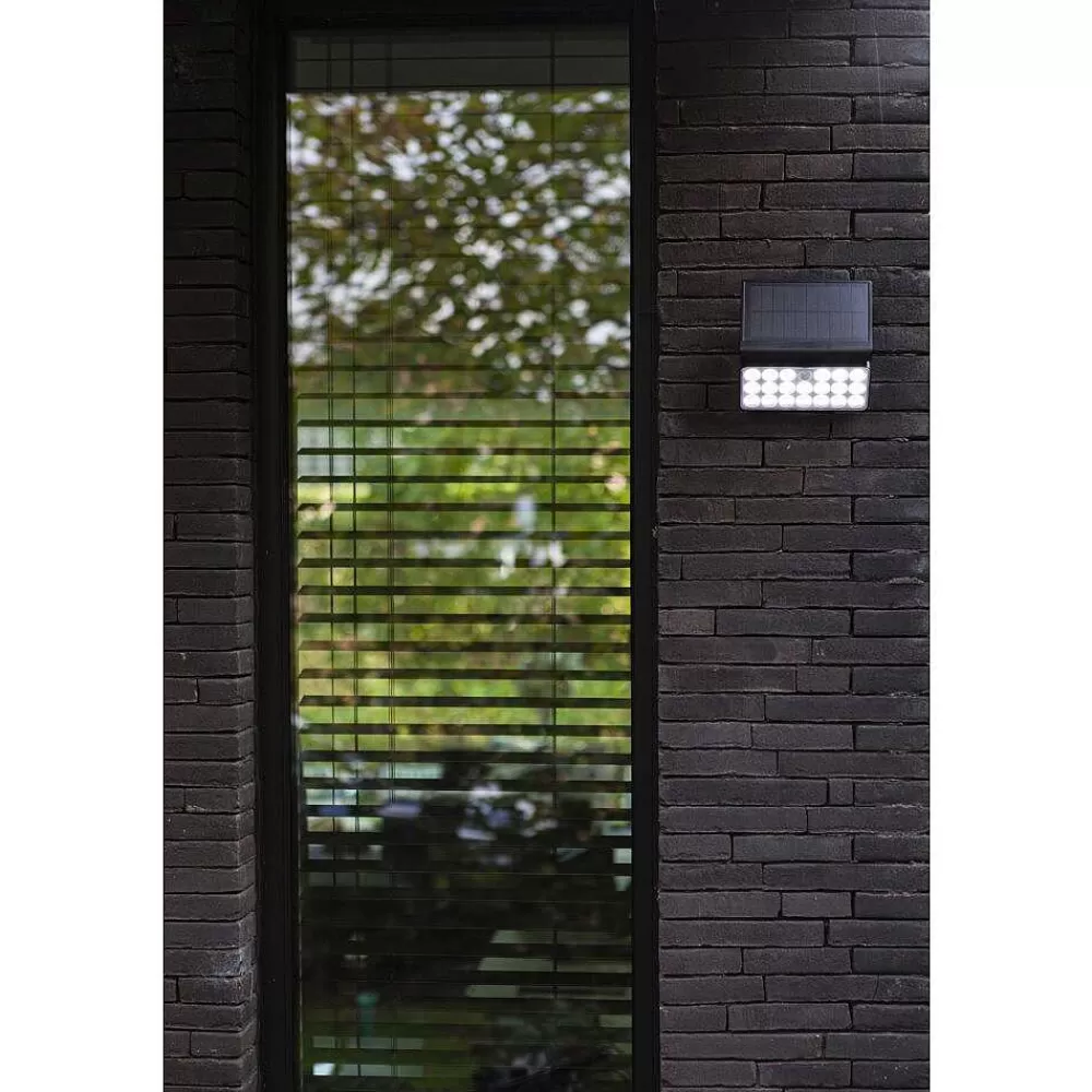 Luminaires Lutec Applique Murale D'Exterieur Lutec Tuda Led Noir, 1 Lumiere, Detecteur De Mouvement