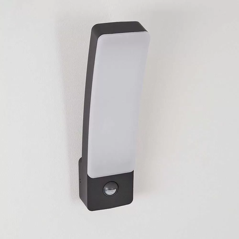 hofstein Applique Murale D'Exterieur Maseru Led Anthracite, 1 Lumiere, Detecteur De Mouvement