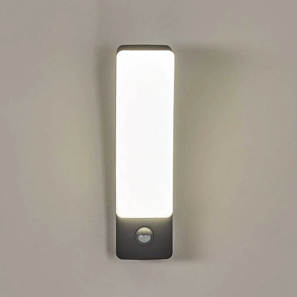 hofstein Applique Murale D'Exterieur Maseru Led Anthracite, 1 Lumiere, Detecteur De Mouvement