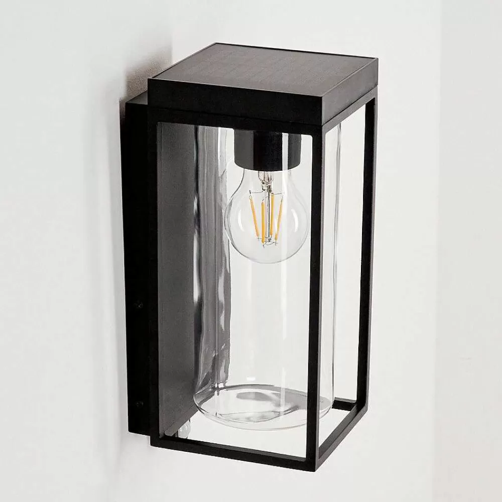 hofstein Applique Murale D'Exterieur Palanga Led Noir, 1 Lumiere, Detecteur De Mouvement