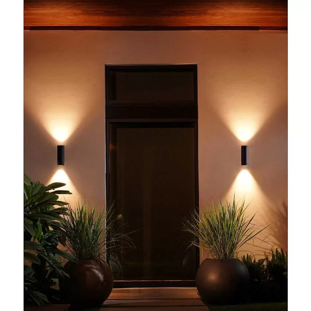 Luminaires Philips Applique Murale D'Exterieur Philips Hue Ambiance White & Color Appear Led Noir, 2 Lumieres, Changeur De Couleurs