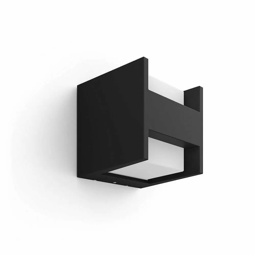 Luminaires Philips Applique Murale D'Exterieur Philips Hue White Fuzo Led Noir, 1 Lumiere