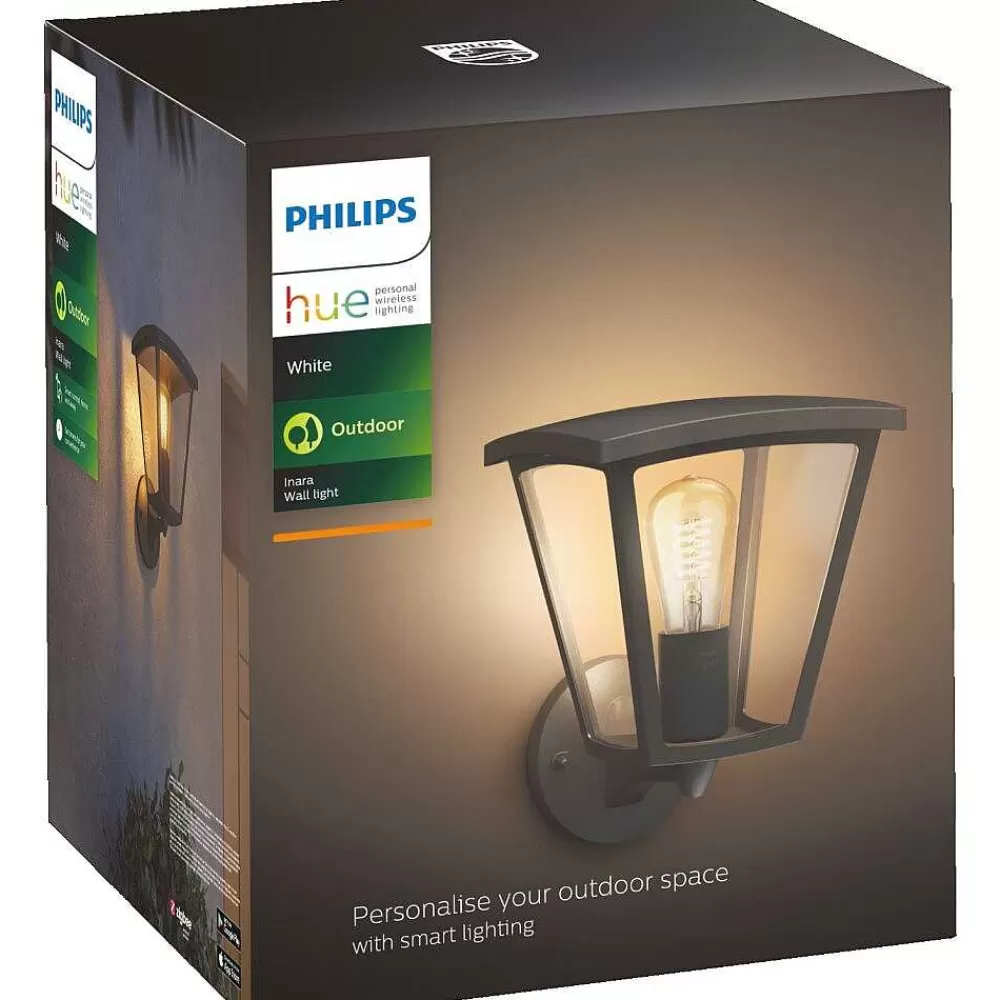 Luminaires Philips Applique Murale D'Exterieur Philips Hue White Inara Led Noir, 1 Lumiere