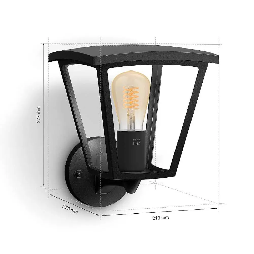 Luminaires Philips Applique Murale D'Exterieur Philips Hue White Inara Led Noir, 1 Lumiere