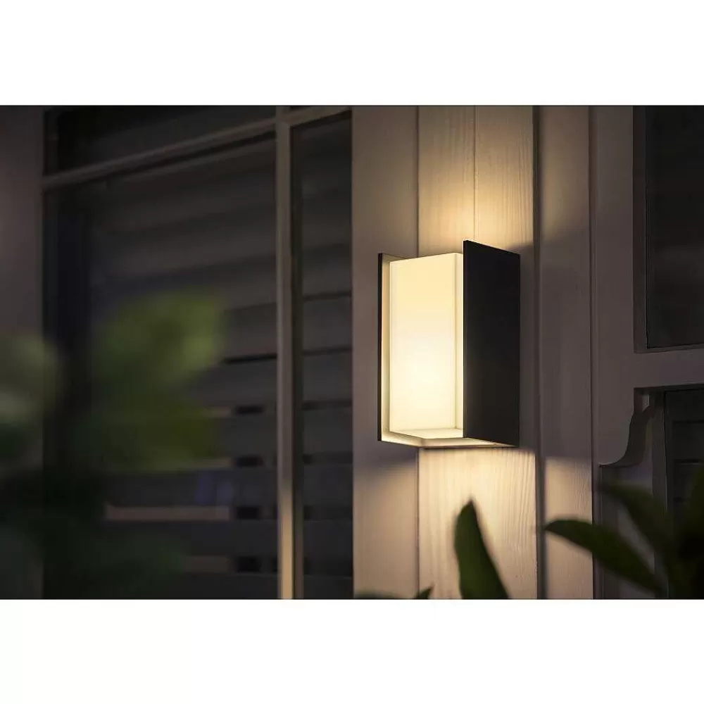 Luminaires Philips Applique Murale D'Exterieur Set X 2 Philips Hue Turaco Led Anthracite, 1 Lumiere