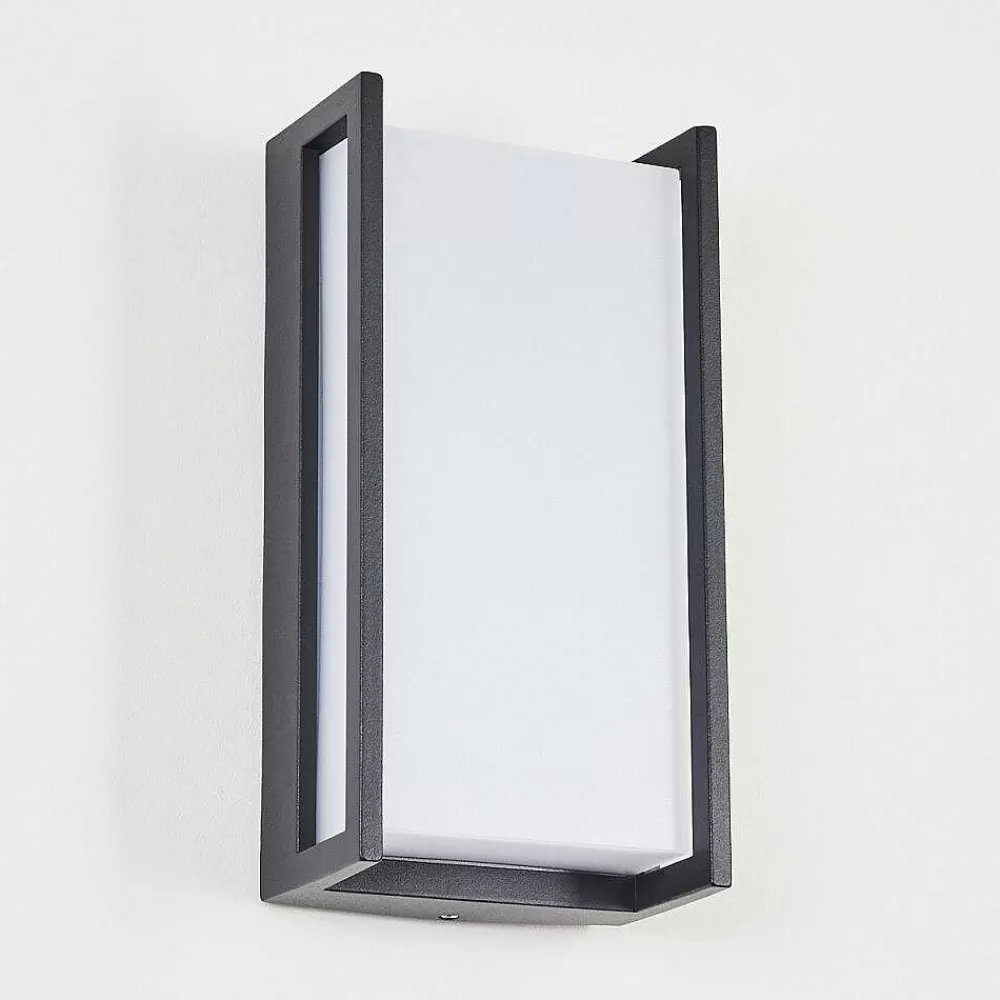 hofstein Applique Murale D'Exterieur Skove Led Anthracite, 1 Lumiere, Changeur De Couleurs
