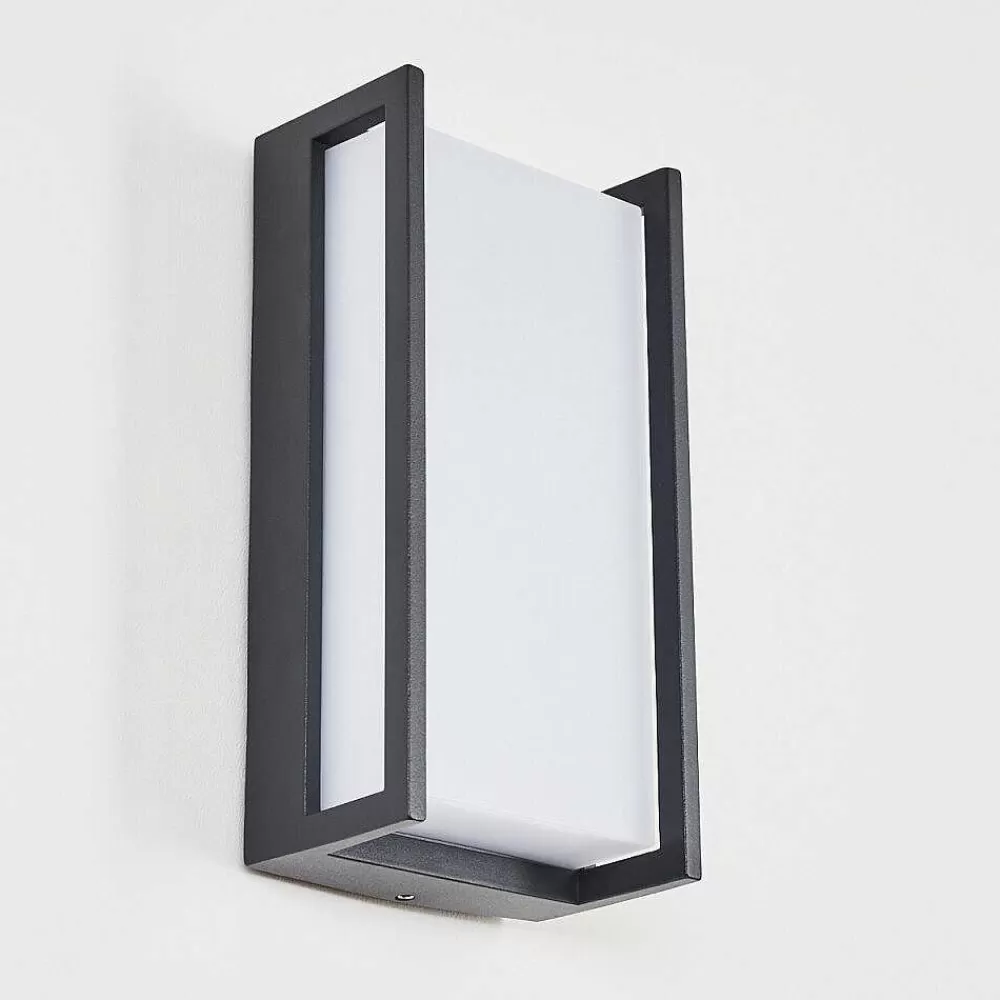 hofstein Applique Murale D'Exterieur Skove Led Anthracite, 1 Lumiere, Changeur De Couleurs