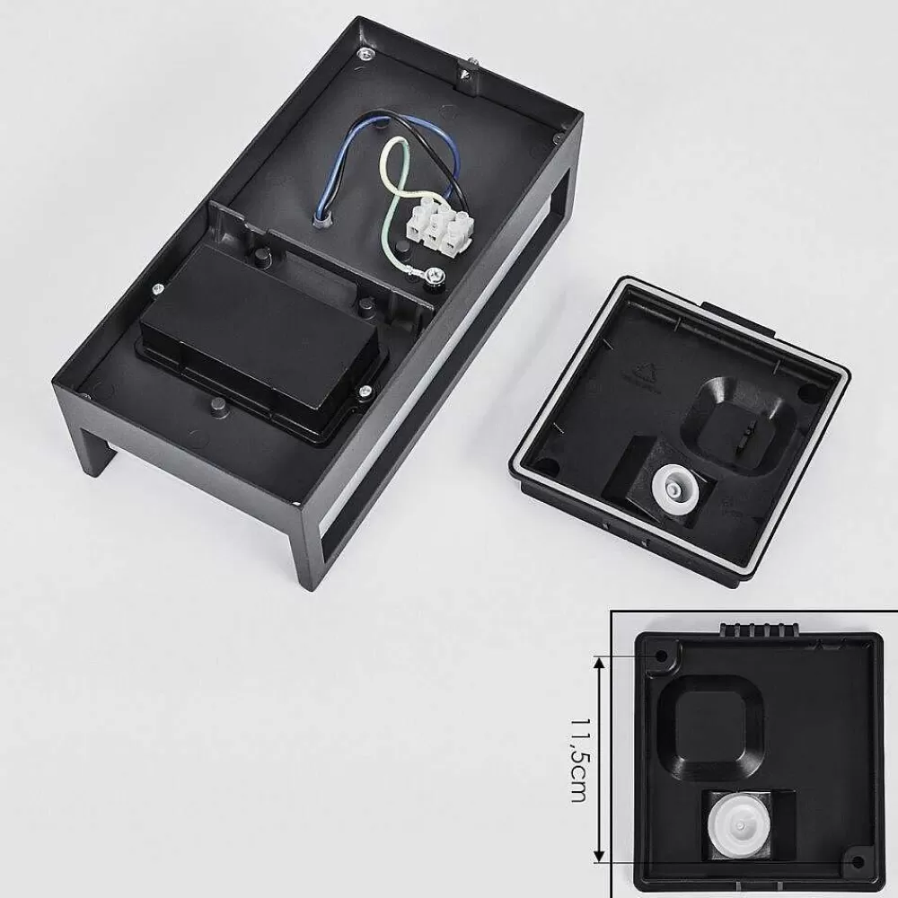 hofstein Applique Murale D'Exterieur Skove Led Anthracite, 1 Lumiere, Changeur De Couleurs