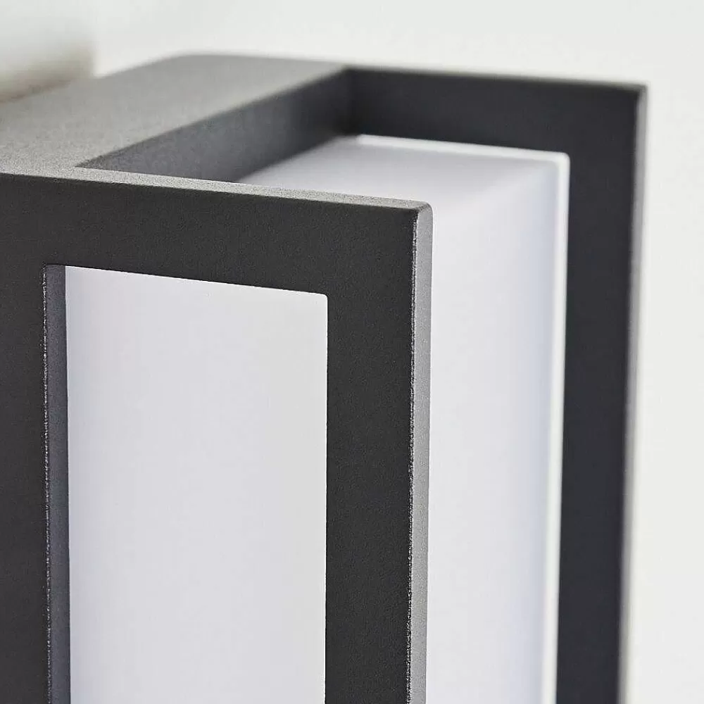 hofstein Applique Murale D'Exterieur Skove Led Anthracite, 1 Lumiere, Changeur De Couleurs