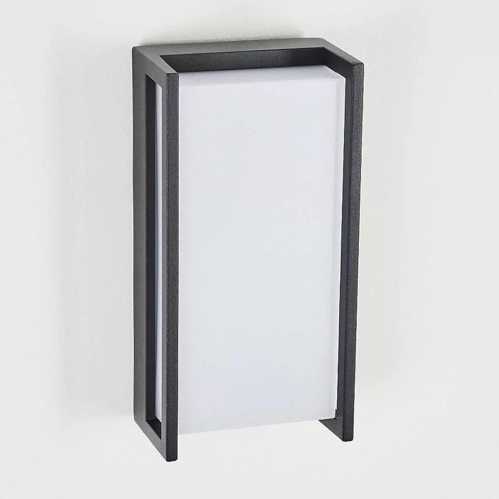hofstein Applique Murale D'Exterieur Skove Led Anthracite, 1 Lumiere, Changeur De Couleurs