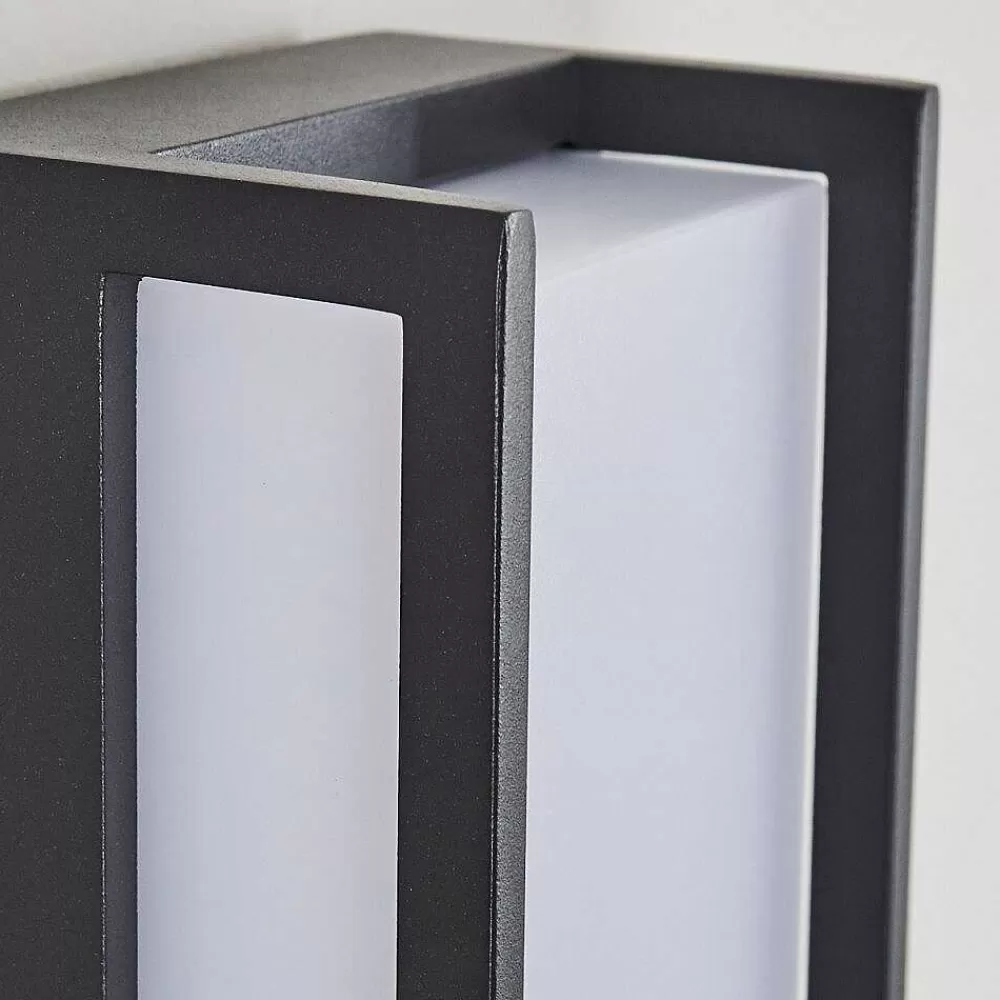 hofstein Applique Murale D'Exterieur Skove Led Anthracite, 1 Lumiere, Detecteur De Mouvement