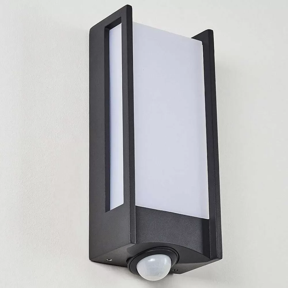 hofstein Applique Murale D'Exterieur Skove Led Anthracite, 1 Lumiere, Detecteur De Mouvement