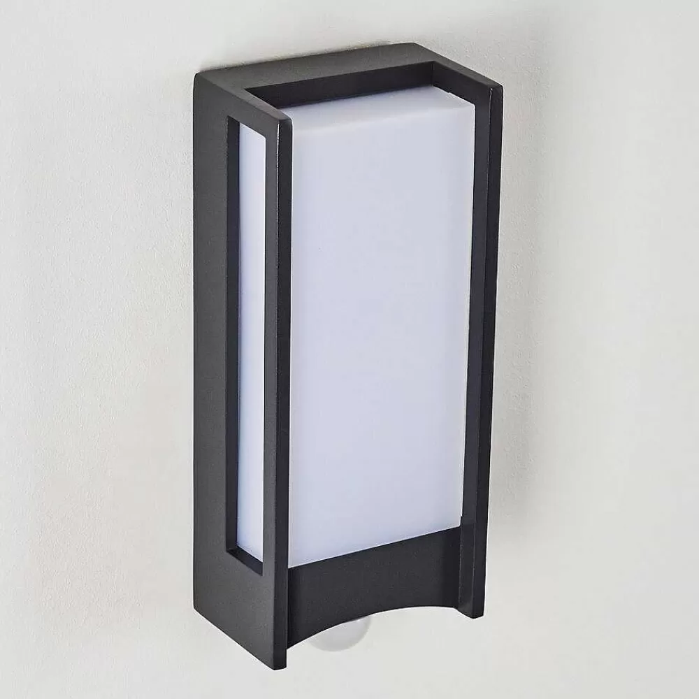 hofstein Applique Murale D'Exterieur Skove Led Anthracite, 1 Lumiere, Detecteur De Mouvement