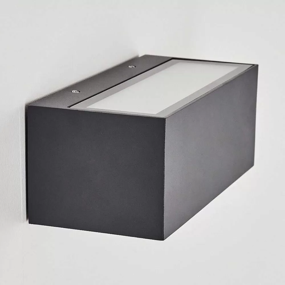 hofstein Applique Murale D'Exterieur Spidern Led Anthracite, 1 Lumiere, Changeur De Couleurs