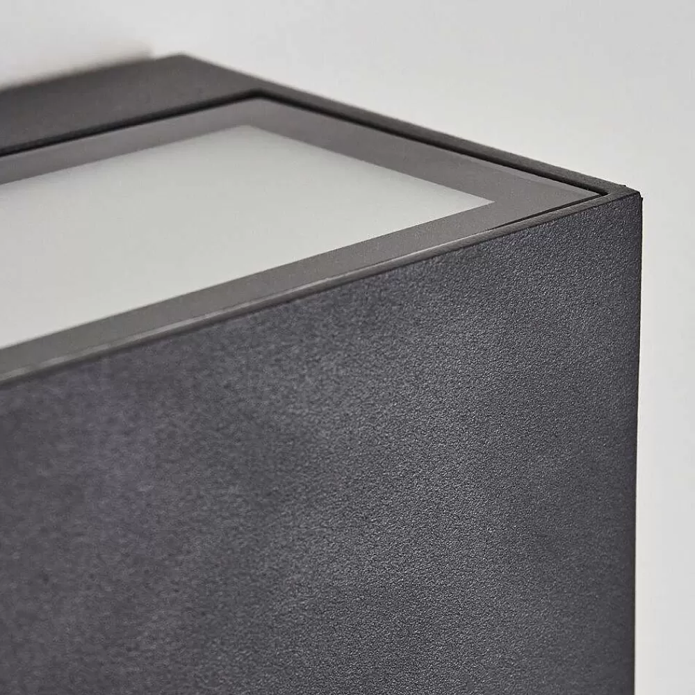 hofstein Applique Murale D'Exterieur Spidern Led Anthracite, 1 Lumiere, Changeur De Couleurs