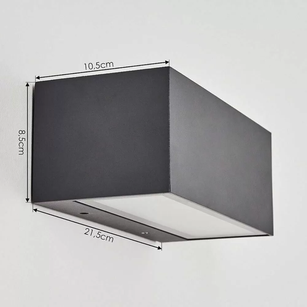hofstein Applique Murale D'Exterieur Spidern Led Anthracite, 1 Lumiere, Changeur De Couleurs