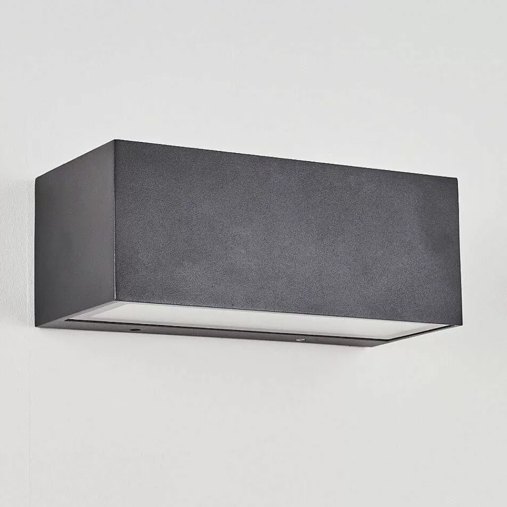 hofstein Applique Murale D'Exterieur Spidern Led Anthracite, 1 Lumiere, Changeur De Couleurs