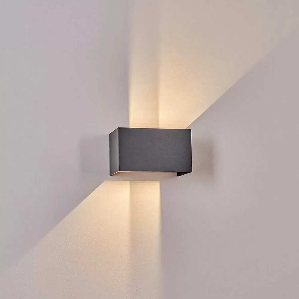 hofstein Applique Murale D'Exterieur Tamarin Led Anthracite, 1 Lumiere