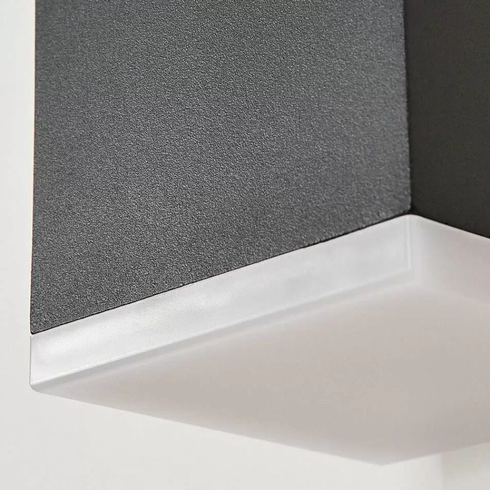 hofstein Applique Murale D'Exterieur Toogong Led Anthracite, 1 Lumiere, Detecteur De Mouvement