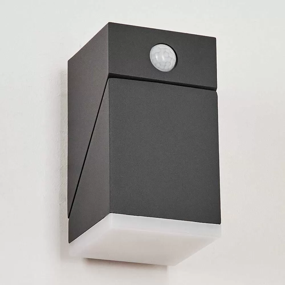 hofstein Applique Murale D'Exterieur Toogong Led Anthracite, 1 Lumiere, Detecteur De Mouvement