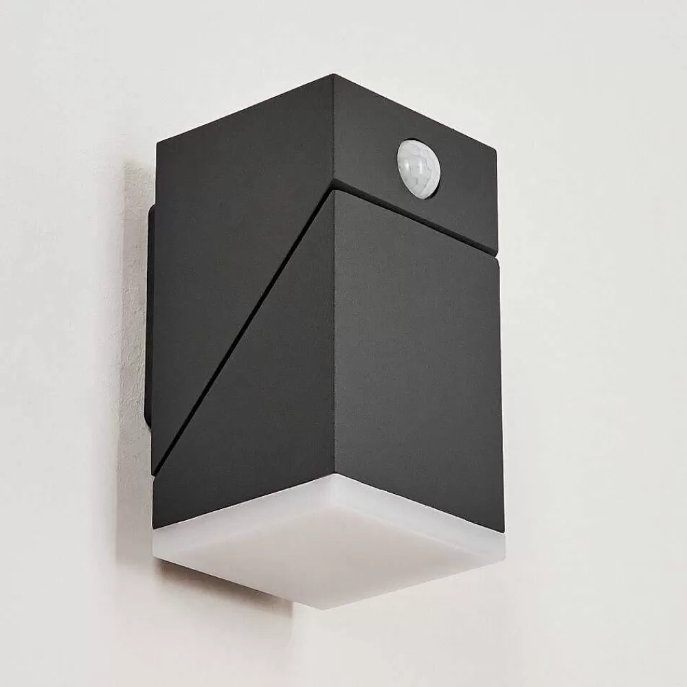hofstein Applique Murale D'Exterieur Toogong Led Anthracite, 1 Lumiere, Detecteur De Mouvement