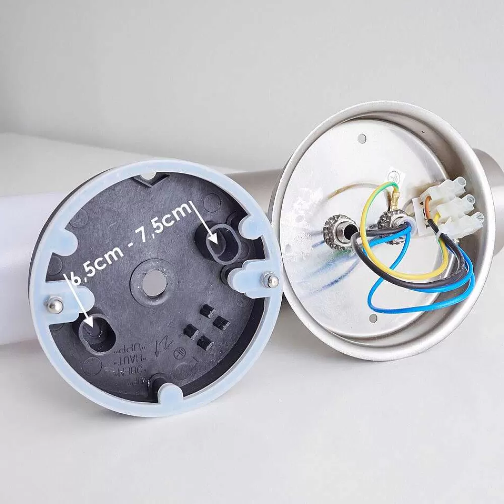 hofstein Applique Murale D'Exterieur Walise Acier Inoxydable, 1 Lumiere, Detecteur De Mouvement