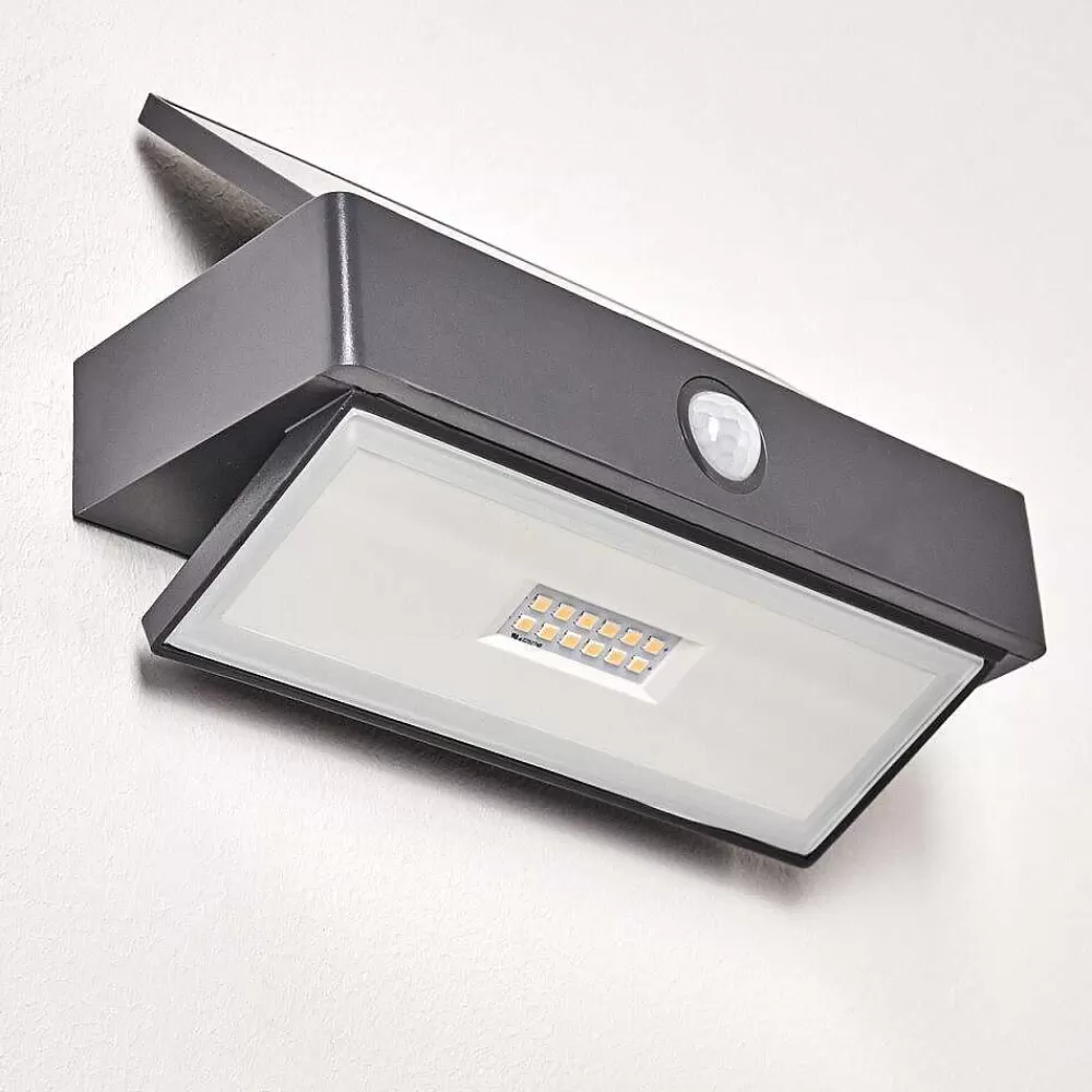 hofstein Applique Murale D'Exterieur Wiborg Led Anthracite, 1 Lumiere, Detecteur De Mouvement