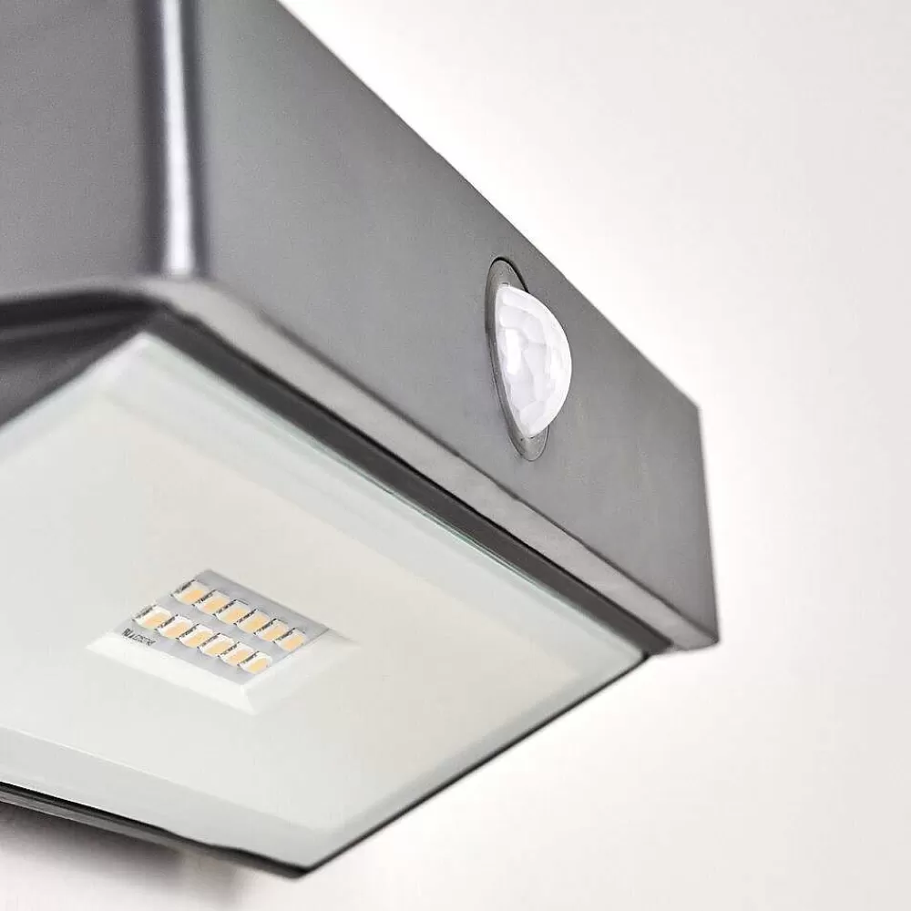 hofstein Applique Murale D'Exterieur Wiborg Led Anthracite, 1 Lumiere, Detecteur De Mouvement