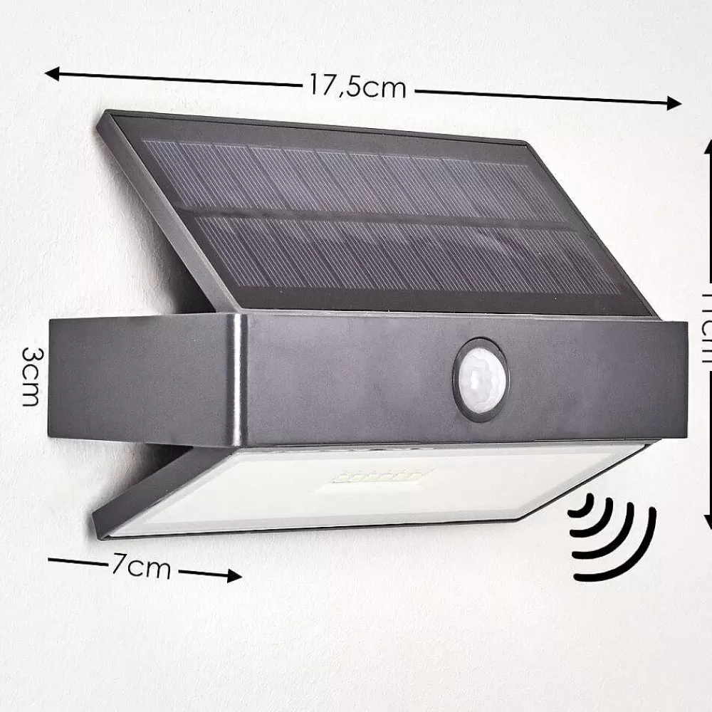 hofstein Applique Murale D'Exterieur Wiborg Led Anthracite, 1 Lumiere, Detecteur De Mouvement