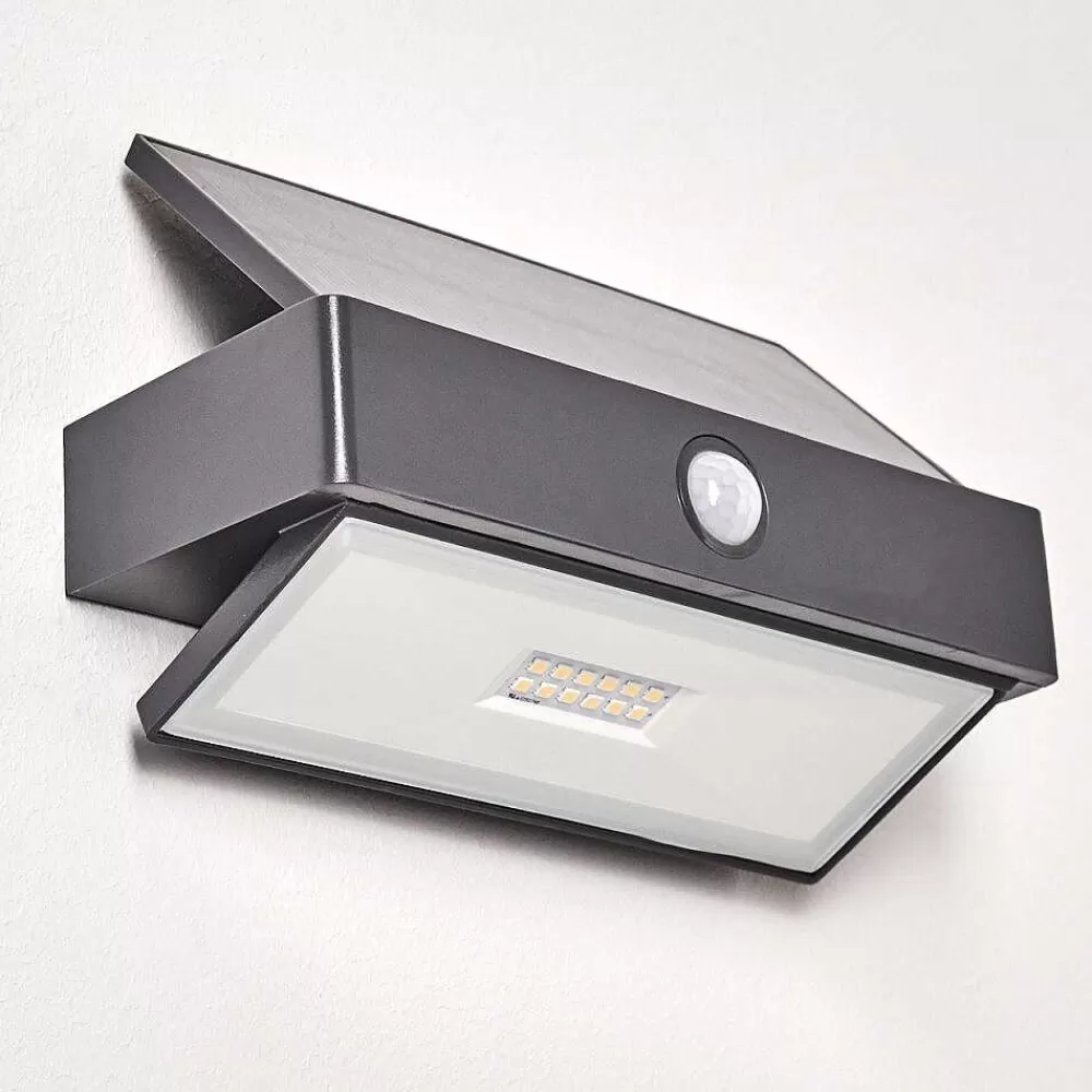 hofstein Applique Murale D'Exterieur Wiborg Led Anthracite, 1 Lumiere, Detecteur De Mouvement