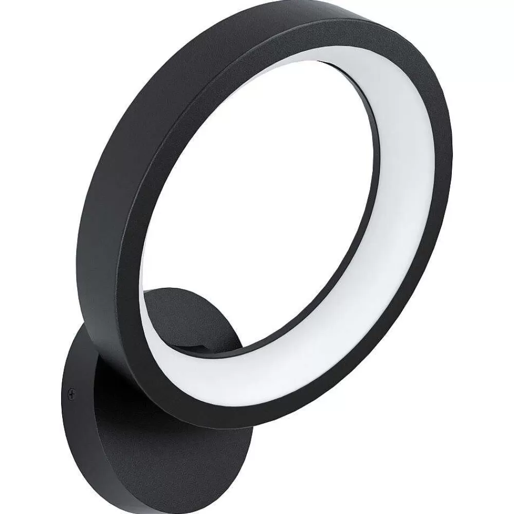 Luminaires Eglo Applique Murale Eglo Marghera Led Noir, 1 Lumiere, Changeur De Couleurs