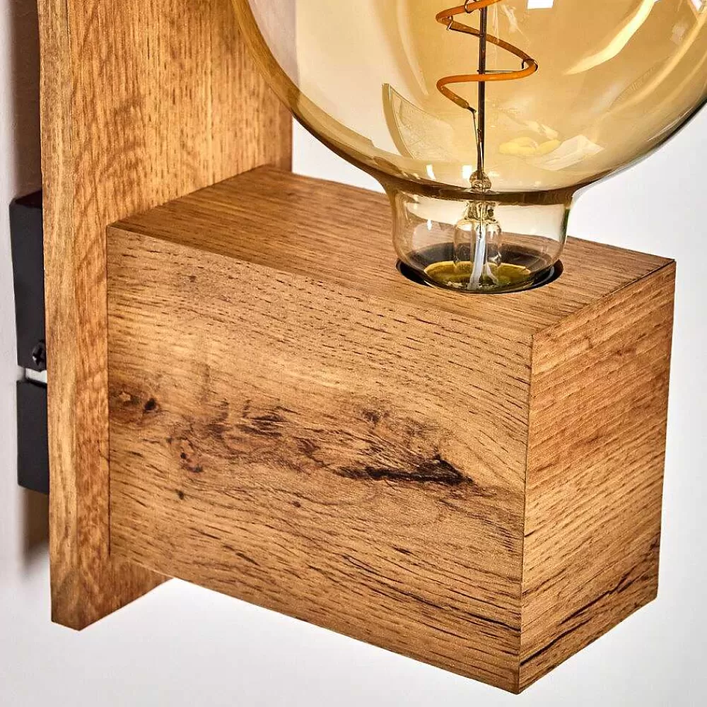 hofstein Applique Murale Heimola Brun, Couleur Bois, 1 Lumiere