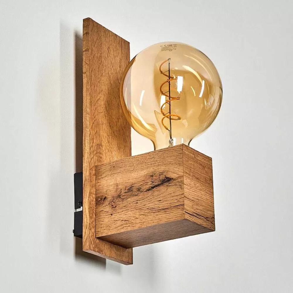 hofstein Applique Murale Heimola Brun, Couleur Bois, 1 Lumiere