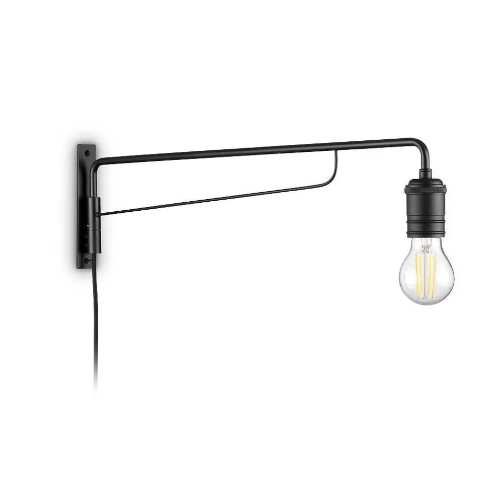 Luminaires Ideallux Applique Murale Ideallux Triumph Noir, 1 Lumiere