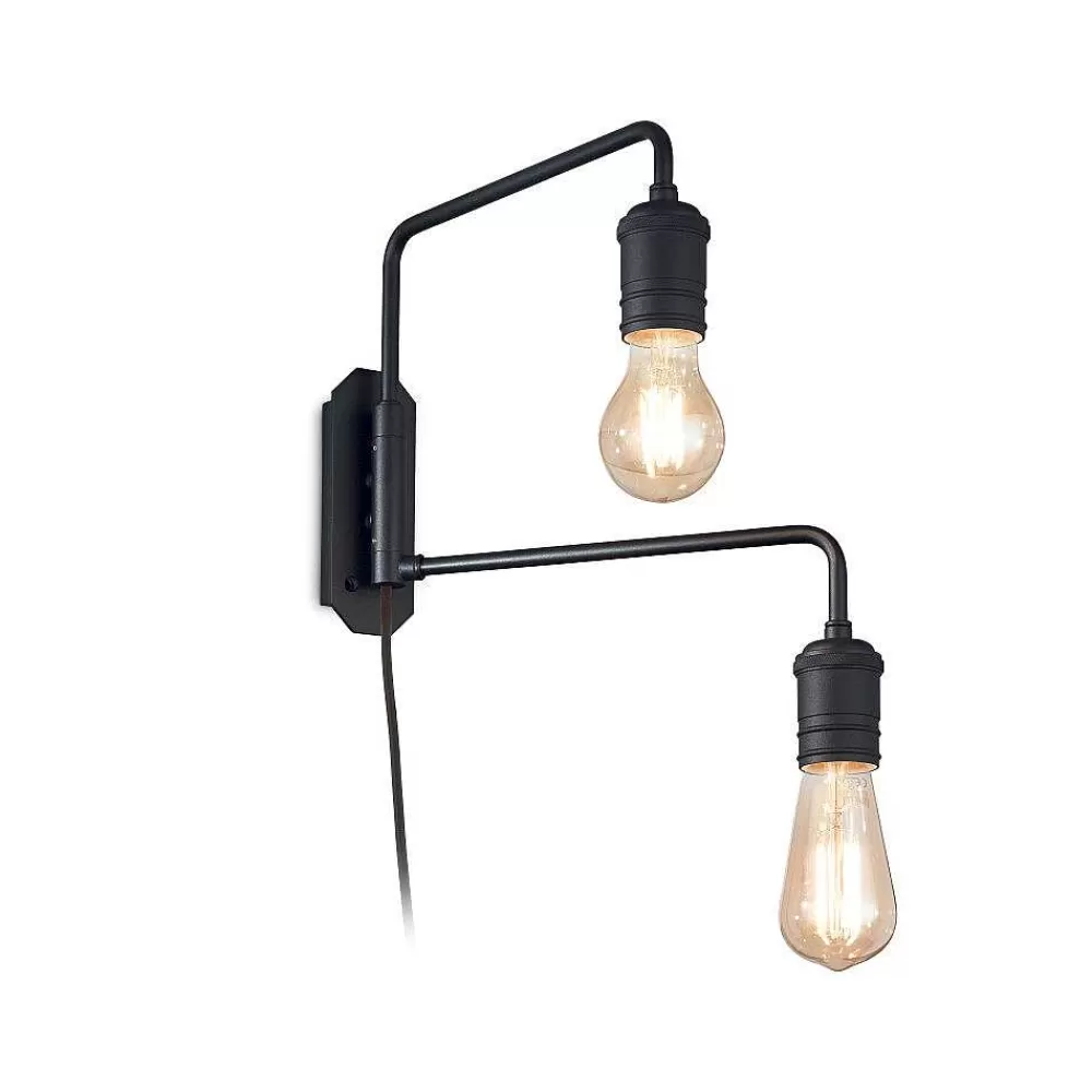 Luminaires Ideallux Applique Murale Ideallux Triumph Noir, 2 Lumieres