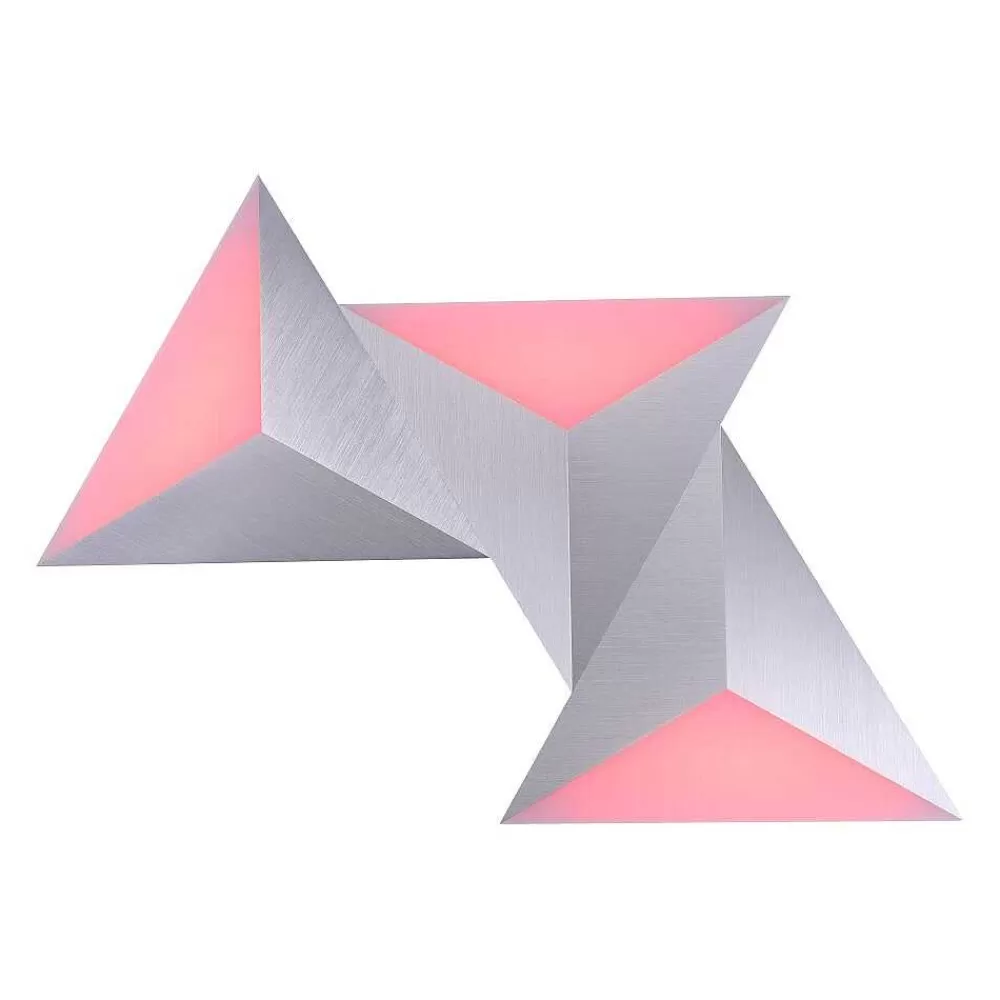 Paul Neuhaus Q-Serie Applique Murale Paul Neuhaus Neuhaus Q-Tetra Satellit Led Nickel Mat, 1 Lumiere, Telecommandes