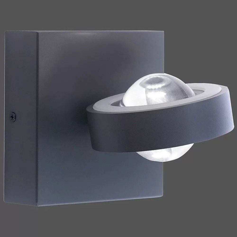Paul Neuhaus Q-Serie Applique Murale Paul Neuhaus Q-Mia Led Anthracite, 2 Lumieres, Telecommandes