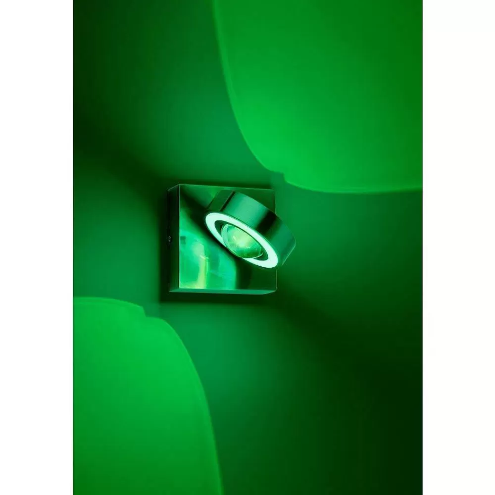 Paul Neuhaus Q-Serie Applique Murale Paul Neuhaus Q-Mia Led Argente, 2 Lumieres, Telecommandes, Changeur De Couleurs