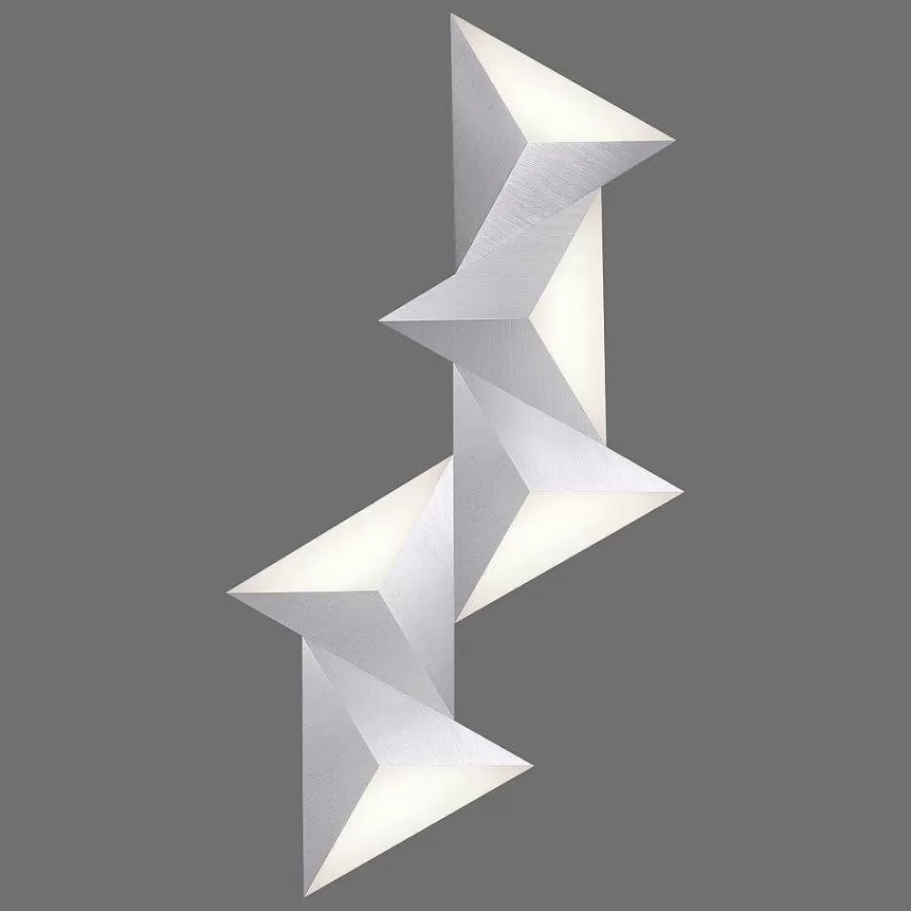 Paul Neuhaus Q-Serie Applique Murale Paul Neuhaus Q-Tetra Led Aluminium, 5 Lumieres, Telecommandes, Changeur De Couleurs