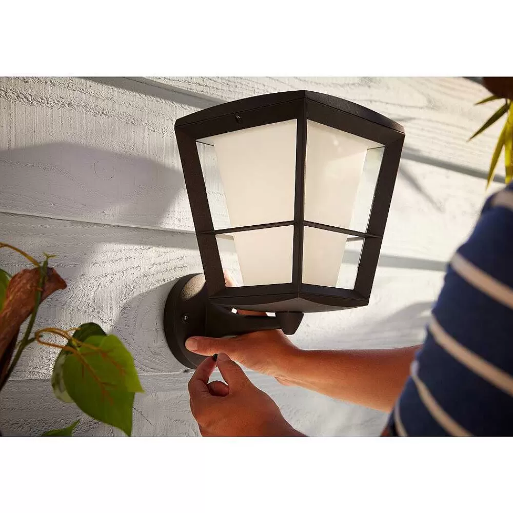 Luminaires Philips Applique Murale Philips Hue Ambiance White & Color Econic Led Noir, 1 Lumiere, Changeur De Couleurs