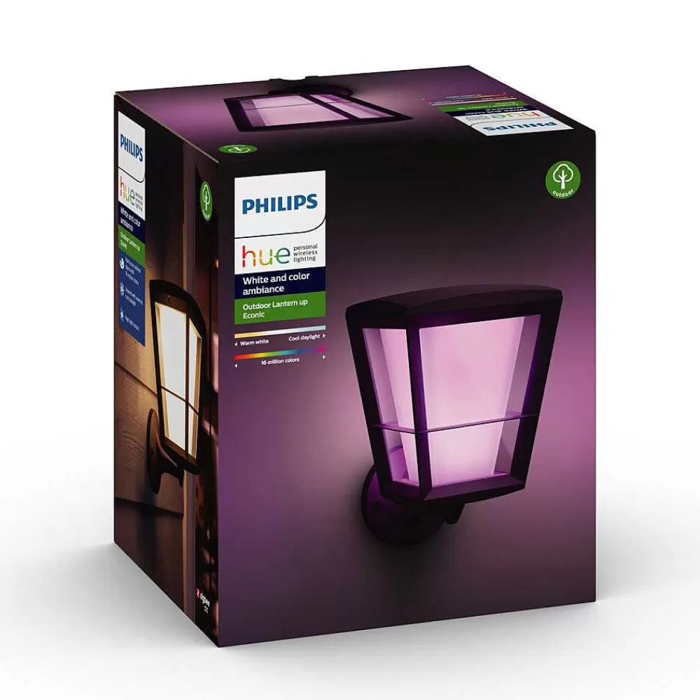 Luminaires Philips Applique Murale Philips Hue Ambiance White & Color Econic Led Noir, 1 Lumiere, Changeur De Couleurs