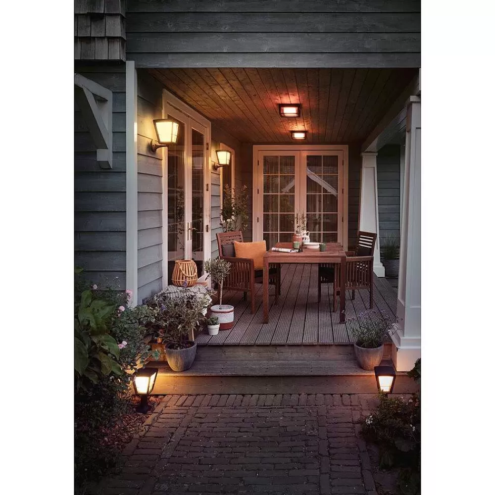 Luminaires Philips Applique Murale Philips Hue Ambiance White & Color Econic Led Noir, 1 Lumiere, Changeur De Couleurs