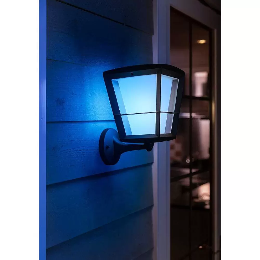 Luminaires Philips Applique Murale Philips Hue Ambiance White & Color Econic Led Noir, 1 Lumiere, Changeur De Couleurs