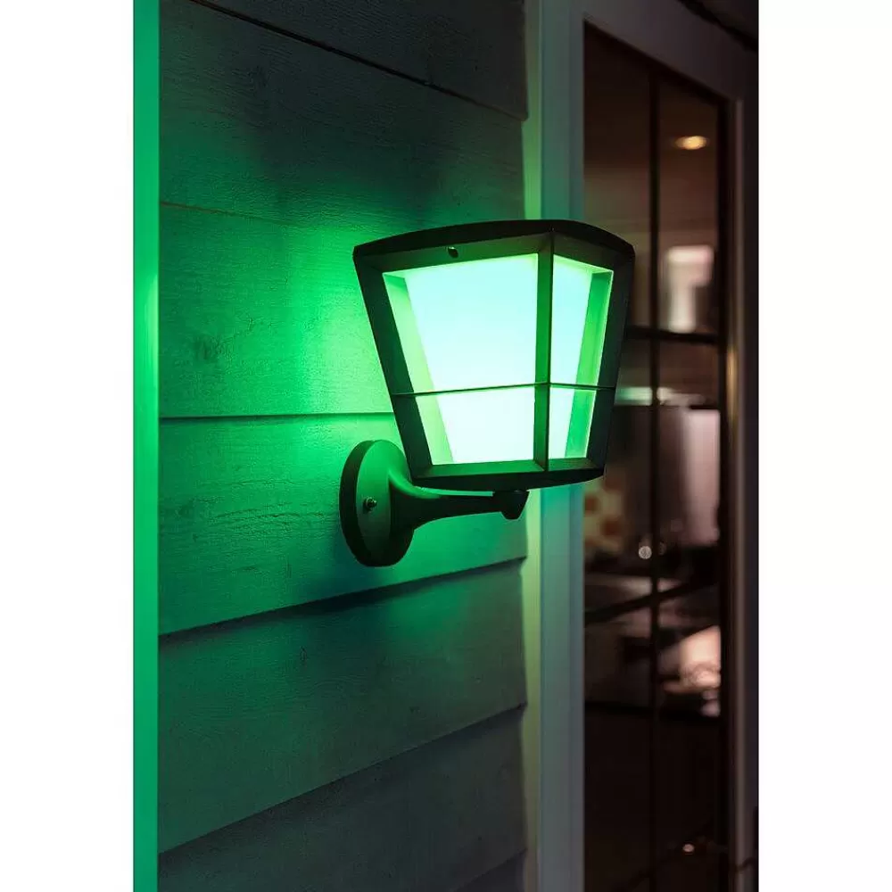 Luminaires Philips Applique Murale Philips Hue Ambiance White & Color Econic Led Noir, 1 Lumiere, Changeur De Couleurs