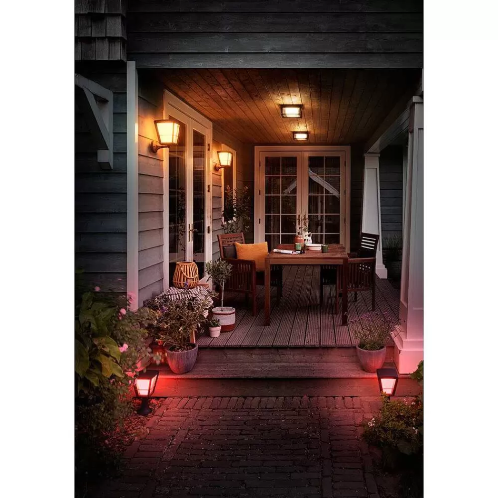 Luminaires Philips Applique Murale Philips Hue Ambiance White & Color Econic Led Noir, 1 Lumiere, Changeur De Couleurs