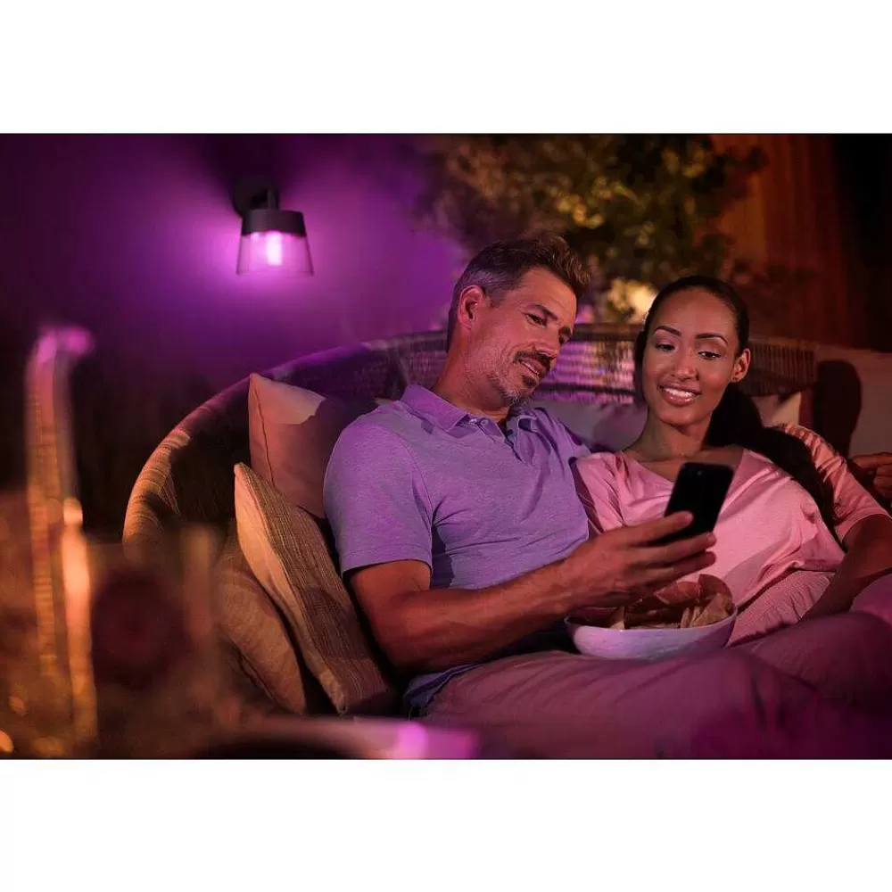Luminaires Philips Applique Murale Philips Hue White & Color Ambiance Attract Led Noir, 1 Lumiere