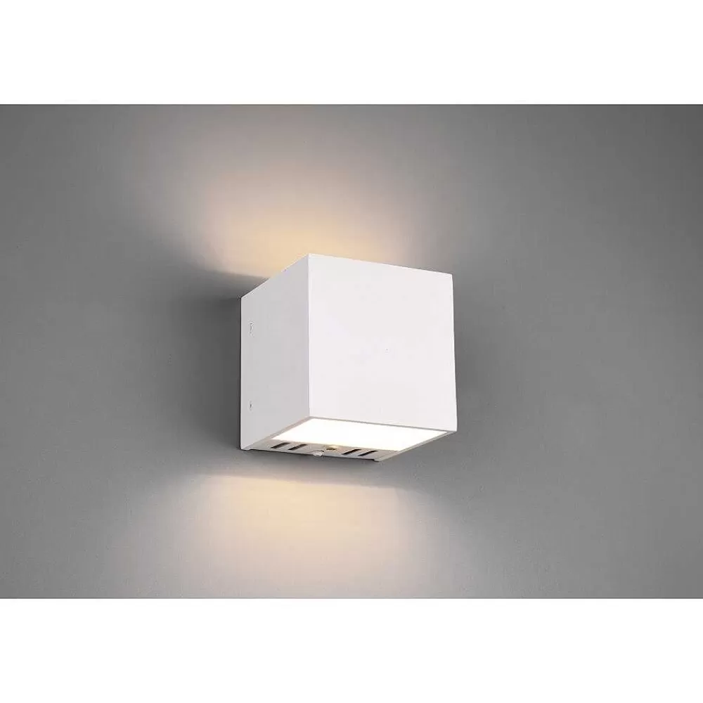 Luminaires Trio Applique Murale Trio Figo Led Blanc, 1 Lumiere, Telecommandes, Changeur De Couleurs